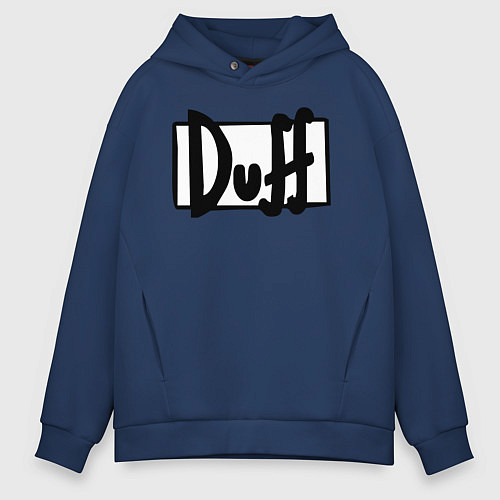 Мужское худи оверсайз Duff / Тёмно-синий – фото 1