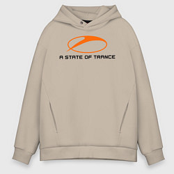 Толстовка оверсайз мужская A State of Trance, цвет: миндальный