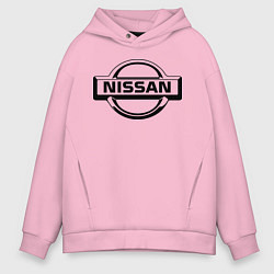 Толстовка оверсайз мужская Nissan club, цвет: светло-розовый