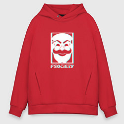 Толстовка оверсайз мужская F society, цвет: красный