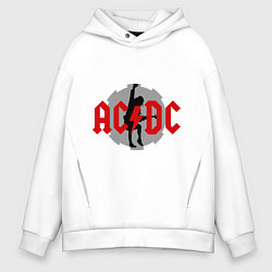Толстовка оверсайз мужская AC/DC: Angus Young, цвет: белый