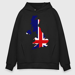 Толстовка оверсайз мужская Великобритания (Great Britain), цвет: черный