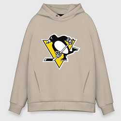 Толстовка оверсайз мужская Pittsburgh Penguins, цвет: миндальный