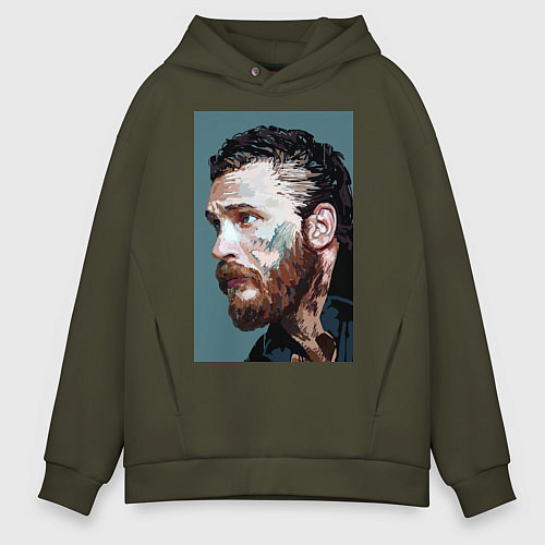Мужское худи оверсайз Том Харди Ван Гога / Хаки – фото 1