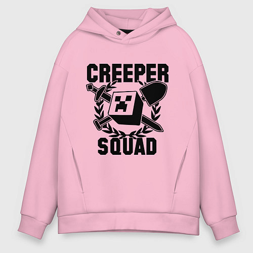 Мужское худи оверсайз Creeper Squad / Светло-розовый – фото 1