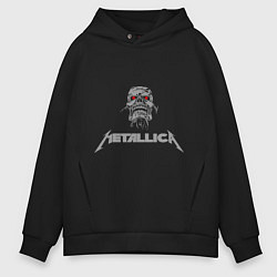 Толстовка оверсайз мужская Metallica scool, цвет: черный