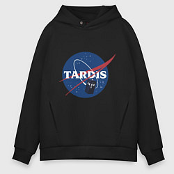 Толстовка оверсайз мужская Tardis NASA, цвет: черный