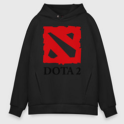 Толстовка оверсайз мужская Dota 2: Logo, цвет: черный