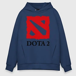 Толстовка оверсайз мужская Dota 2: Logo, цвет: тёмно-синий