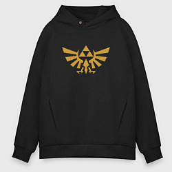 Толстовка оверсайз мужская The Legend of Zelda, цвет: черный