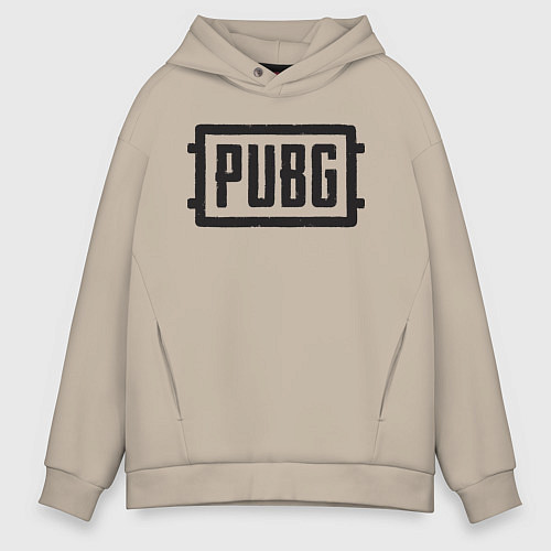 Мужское худи оверсайз PUBG / Миндальный – фото 1