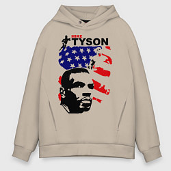 Толстовка оверсайз мужская Mike Tyson: USA Boxing, цвет: миндальный