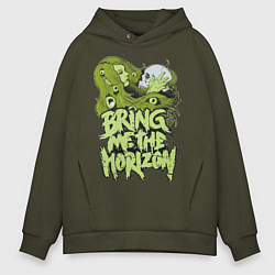 Толстовка оверсайз мужская Bring Me The Horizon: Green Girl, цвет: хаки