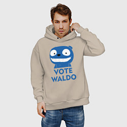 Толстовка оверсайз мужская Vote Waldo, цвет: миндальный — фото 2