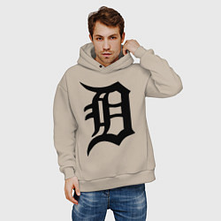 Толстовка оверсайз мужская Detroit Tigers, цвет: миндальный — фото 2