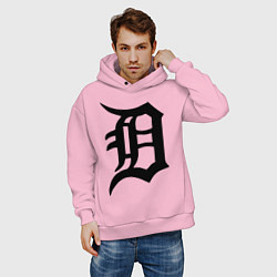 Толстовка оверсайз мужская Detroit Tigers, цвет: светло-розовый — фото 2