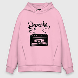 Толстовка оверсайз мужская Depeche Mode: Tape, цвет: светло-розовый