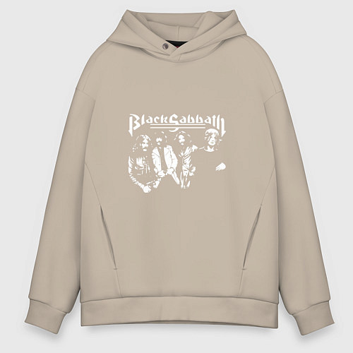 Мужское худи оверсайз Black Sabbath / Миндальный – фото 1