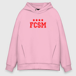 Толстовка оверсайз мужская FCSM Club, цвет: светло-розовый