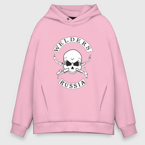 Мужское худи оверсайз Welders Russia / Светло-розовый – фото 1