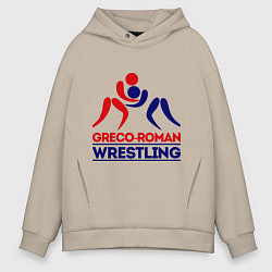 Толстовка оверсайз мужская Greco-roman wrestling, цвет: миндальный