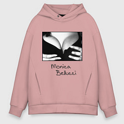 Толстовка оверсайз мужская Monica Bellucci: Breast, цвет: пыльно-розовый