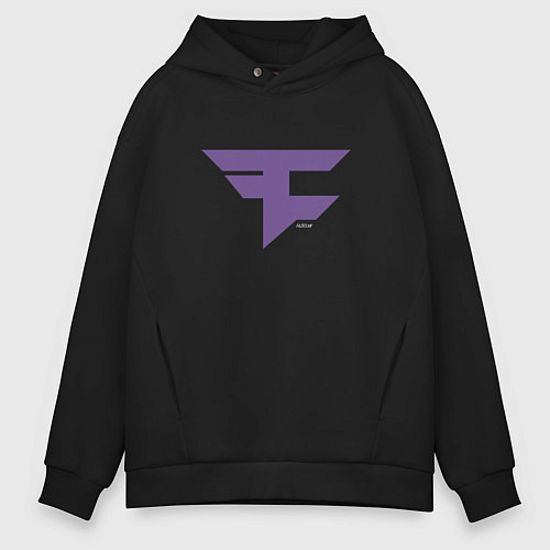 Мужское худи оверсайз Faze Clan Ultraviolet / Черный – фото 1