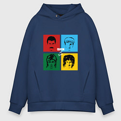 Толстовка оверсайз мужская Queen Hot Space, цвет: тёмно-синий