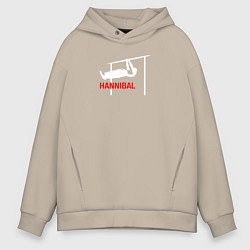 Толстовка оверсайз мужская Hannibal For King Workout, цвет: миндальный