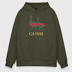 Толстовка оверсайз мужская GUSSI GG, цвет: хаки