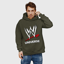 Толстовка оверсайз мужская WWE universe, цвет: хаки — фото 2
