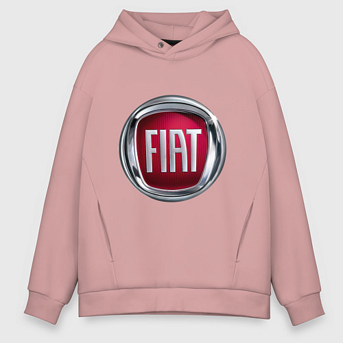 Мужское худи оверсайз FIAT logo / Пыльно-розовый – фото 1