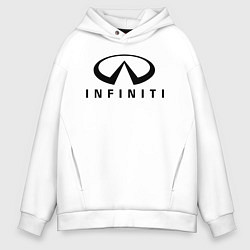 Толстовка оверсайз мужская Infiniti logo, цвет: белый