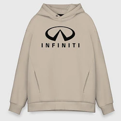 Толстовка оверсайз мужская Infiniti logo, цвет: миндальный