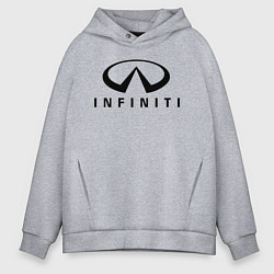 Толстовка оверсайз мужская Infiniti logo, цвет: меланж