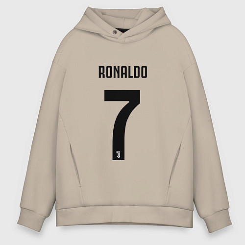 Мужское худи оверсайз RONALDO 7 / Миндальный – фото 1