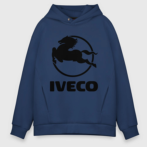 Мужское худи оверсайз Iveco / Тёмно-синий – фото 1