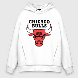 Толстовка оверсайз мужская Chicago Bulls, цвет: белый