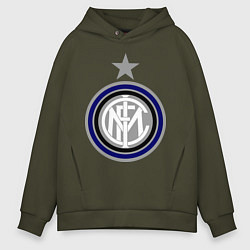 Толстовка оверсайз мужская Inter FC, цвет: хаки