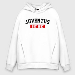 Толстовка оверсайз мужская FC Juventus Est. 1897, цвет: белый