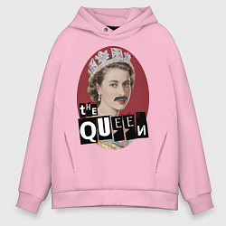 Толстовка оверсайз мужская The Queen, цвет: светло-розовый