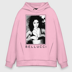 Толстовка оверсайз мужская Monica Bellucci: Black цвета светло-розовый — фото 1