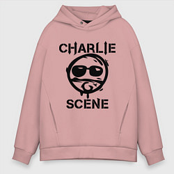 Толстовка оверсайз мужская HU: Charlie Scene, цвет: пыльно-розовый