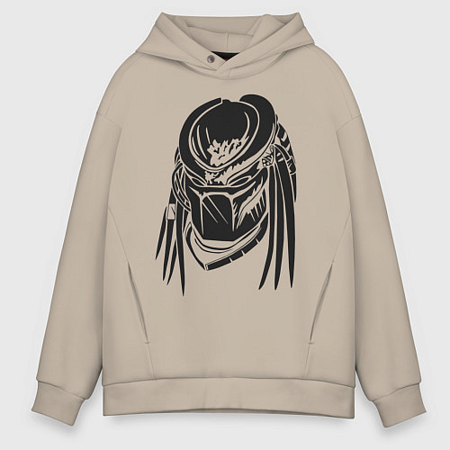 Мужское худи оверсайз Хищник / Миндальный – фото 1