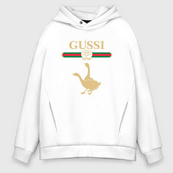 Толстовка оверсайз мужская GUSSI Fashion, цвет: белый