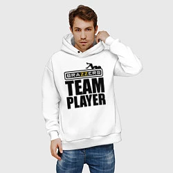 Толстовка оверсайз мужская Brazzers Team Player, цвет: белый — фото 2
