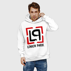Толстовка оверсайз мужская Linkin park, цвет: белый — фото 2