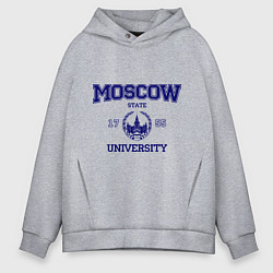 Толстовка оверсайз мужская MGU Moscow University, цвет: меланж