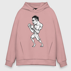 Толстовка оверсайз мужская Tony Ferguson art, цвет: пыльно-розовый