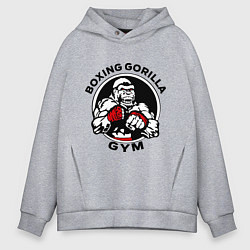 Толстовка оверсайз мужская Boxing gorilla gym, цвет: меланж